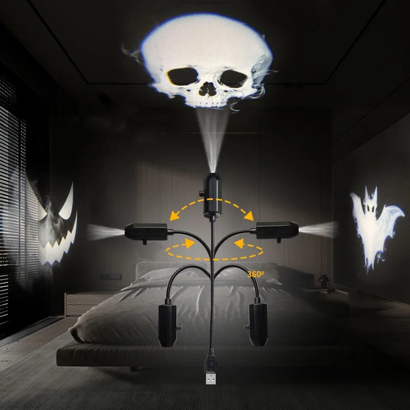Projektor Halloween USB - wymienne wzory